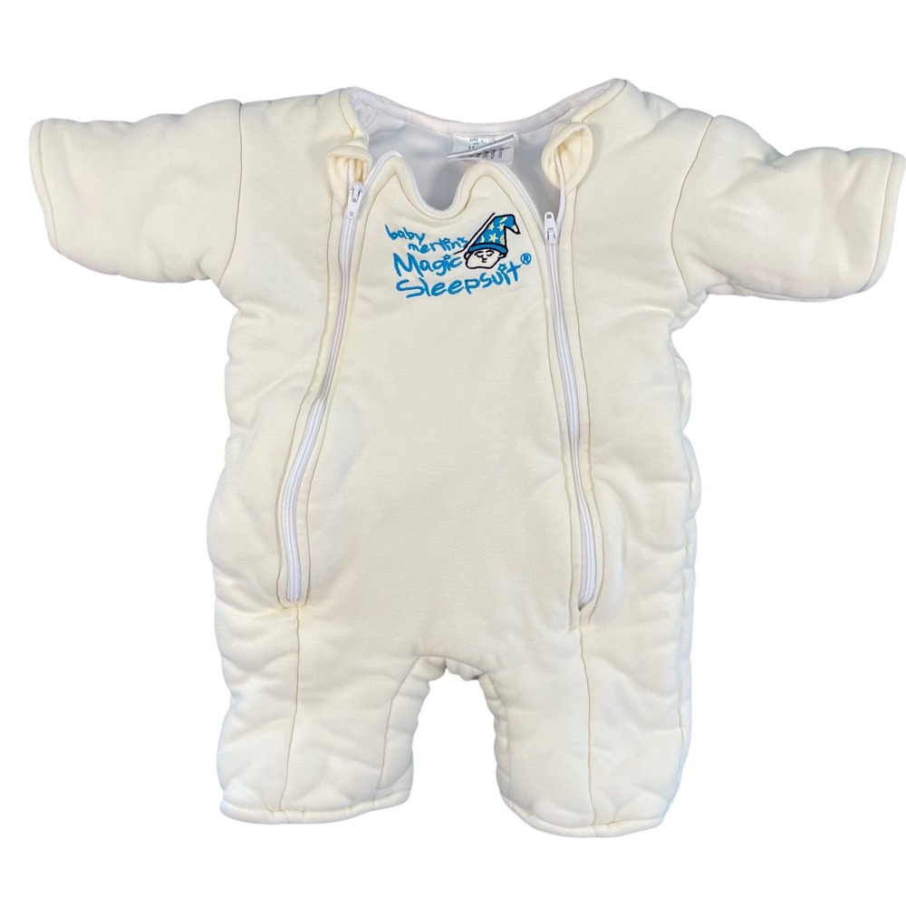 Baby Merlin's Magic Sleepsuit Cream Cotton Large 6-9‎ Months 18-21 lbs